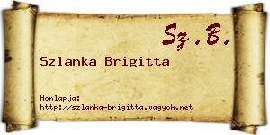 Szlanka Brigitta névjegykártya