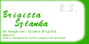 brigitta szlanka business card